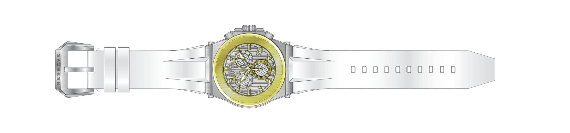 Band For Invicta Reserve Akula men 45246